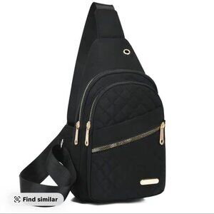Black Quilted Fanny Pack, Bum, Crossbody, Park Bag (NEW & SUPER‎ CUTE!)